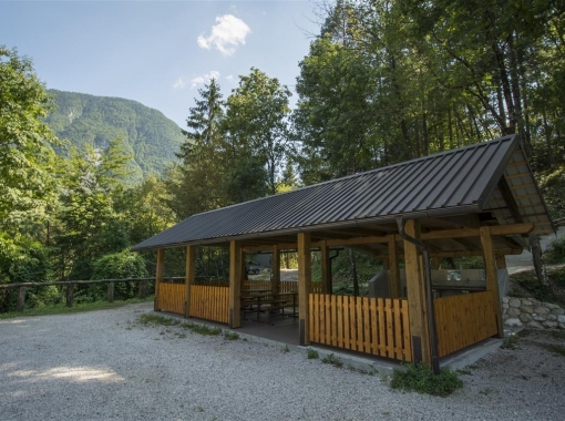 Covered area at Camp Vodenca